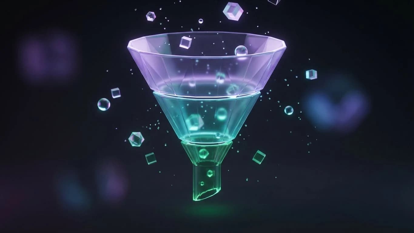 Ilustração mostrando o funil TAM SAM SOM com fontes de dados reais, representando um dimensionamento de mercado confiável para pitch decks de startups.