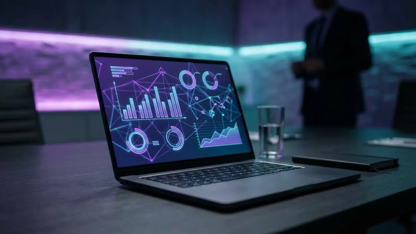Illustration showing a pitch deck market slide with data visualizations, representing what VCs want to see in investor presentations.