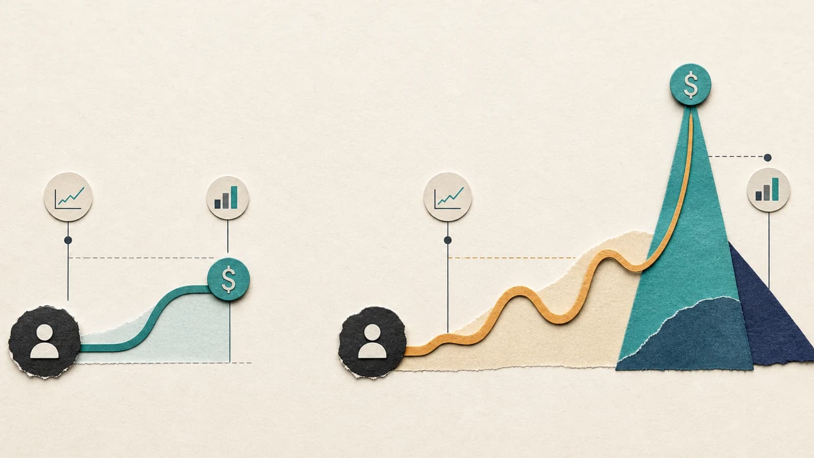 B2B services versus SaaS comparison showing time to first revenue and gross margins