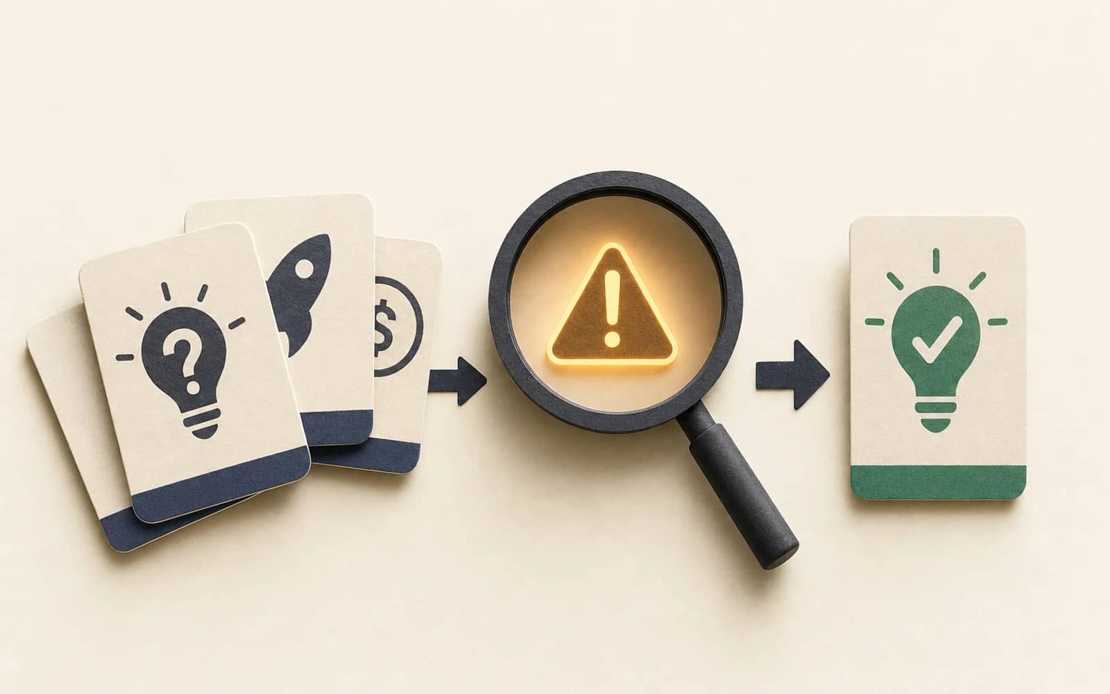 Twelve failed startup ideas mapped to the validation signal each one missed
