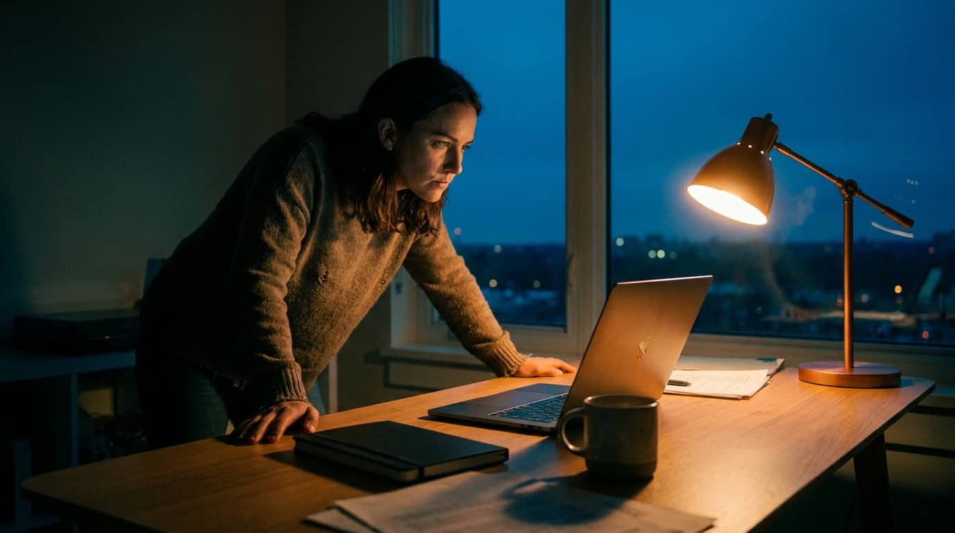 Founder planning a go-to-market strategy for startups at a desk with notes and a laptop