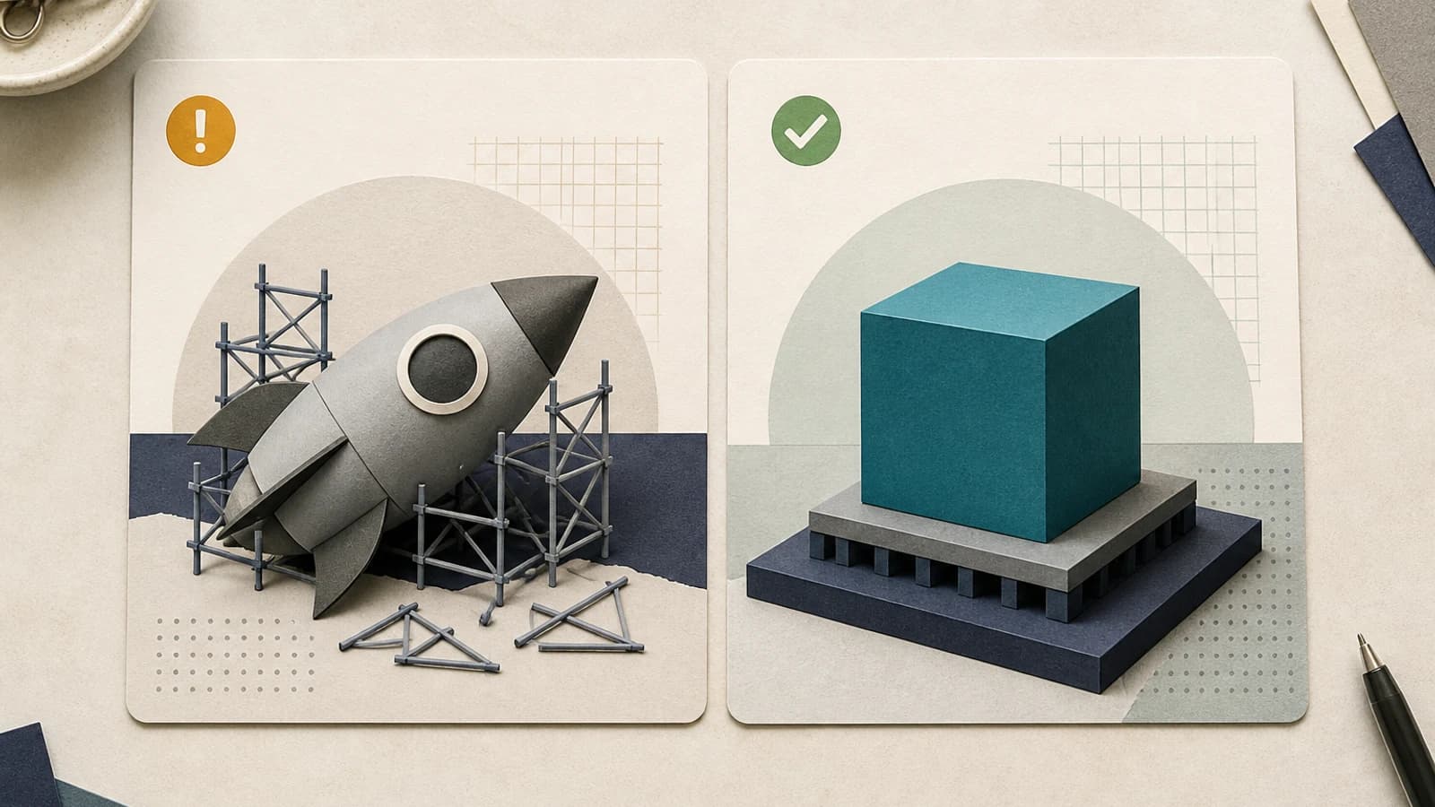 Comparison of grounded startup ideas versus moonshot startup ideas in 2026