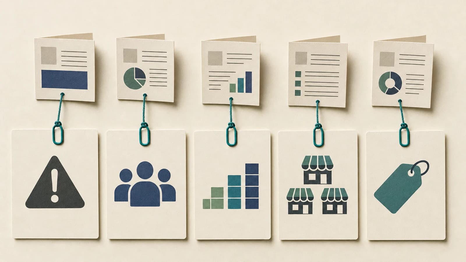 Five checks to validate a business idea with AI: problem, buyers, market size, competitors and price, each with a source to verify