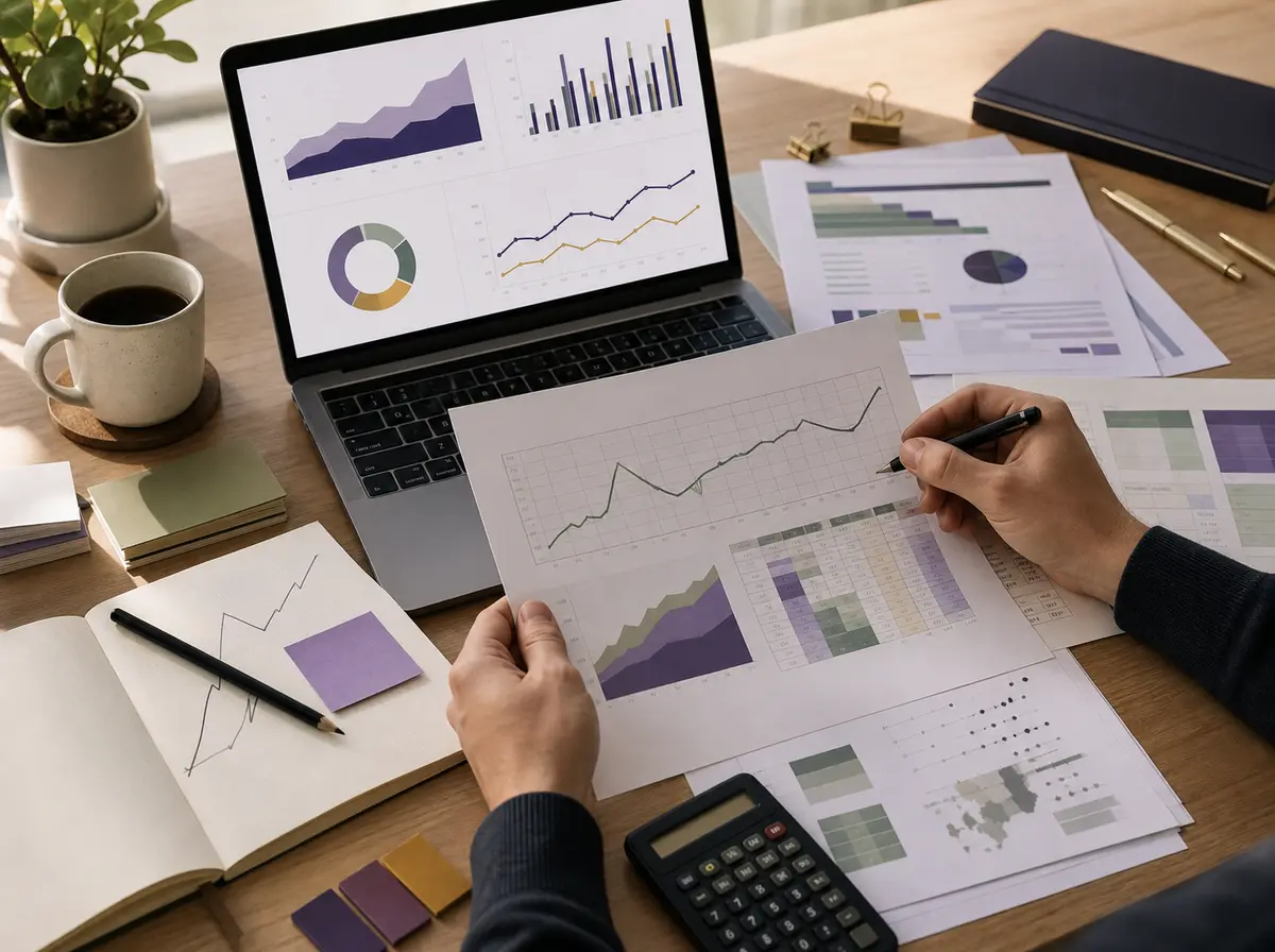 Spreadsheet with three-year P&L and cash flow projections being drafted for a startup business plan.