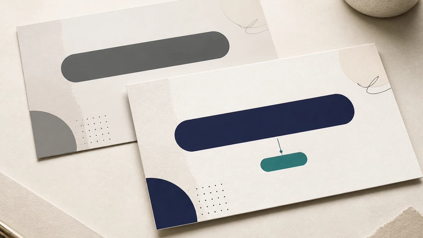 Two pitch deck slides, one with a small source tag attached under its claim and one with no tag at all