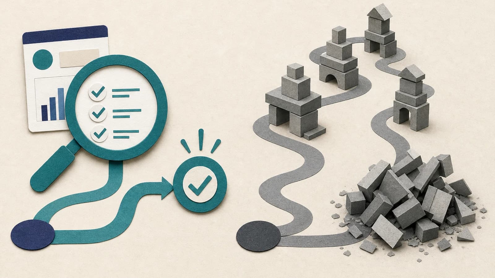 Founder using free tools to check market saturation: Crunchbase for competitors, Google Trends for demand direction, G2 for review gaps